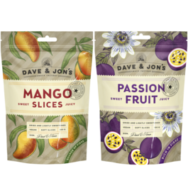 Dave & Jons Mango + Passionsfrukt Fruktsnacksduo