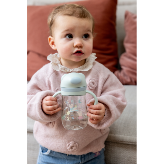 Nuby Peppa Pig Evie Straw Cup Flip Cap 240 ml Blue