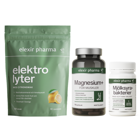 Elexir Pharma VM-kit med Elektrolyter + Magnesium + Mjölksyrabakterier