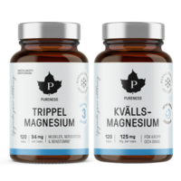 Pureness Trippel Magnesium + Kvällsmagnesium Duo