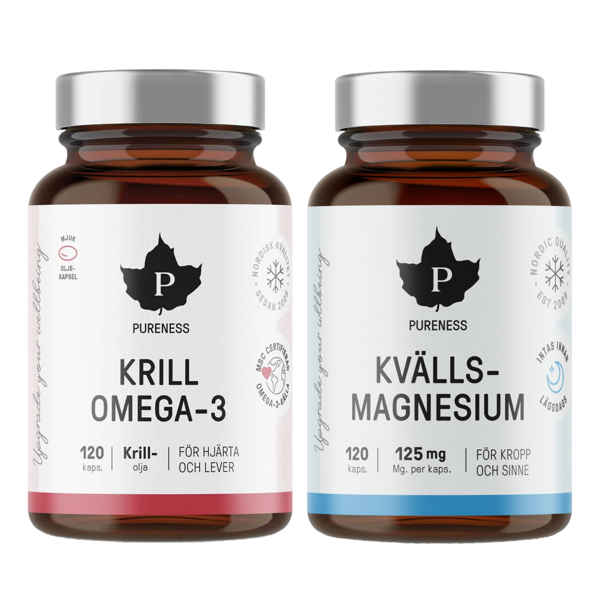 Pureness Krill Omega-3 + Kvällsmagnesium