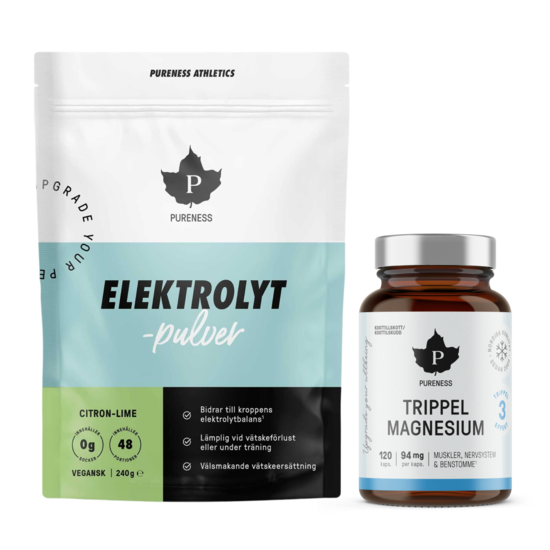 Pureness Elektrolytpulver + Trippel Magnesium Prestation