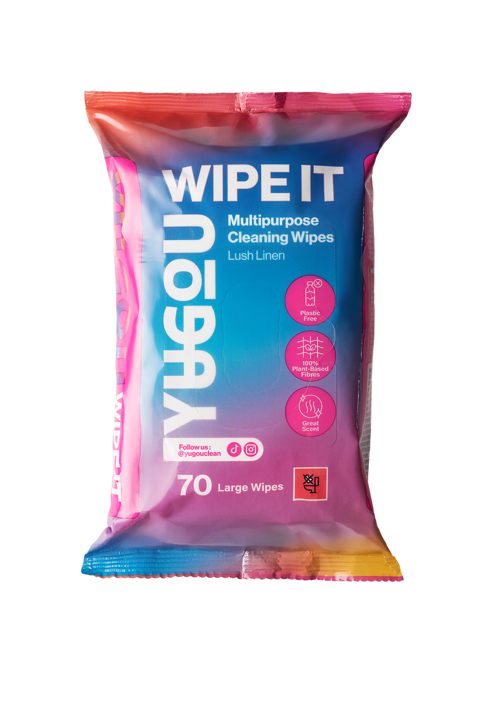 YUGOU WIPE IT Multipurpose Cleaning Wipes Lush Linen 70 st