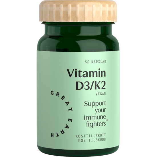 Great Earth Vitamin D3/K2 60 kapslar