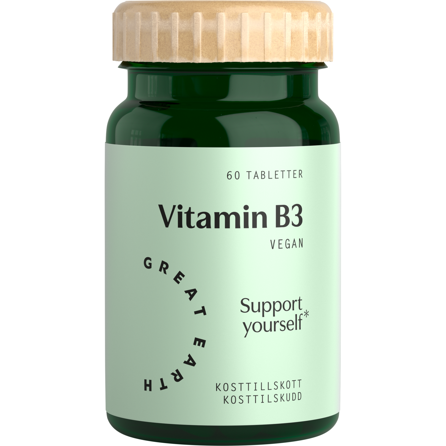 Alternativ bild 1 för Great Earth Vitamin B3- 500 mg 60 tabletter