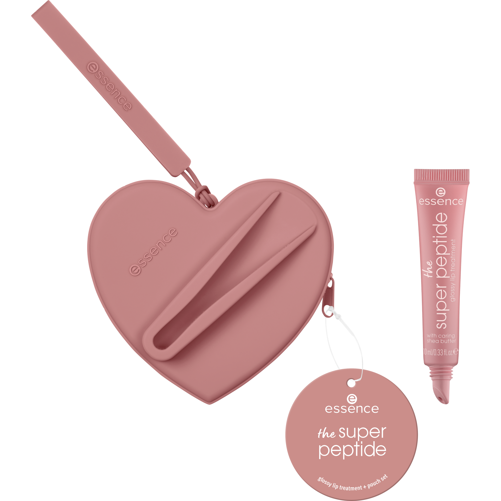 essence the super peptide glossy lip treatment + pouch set 01