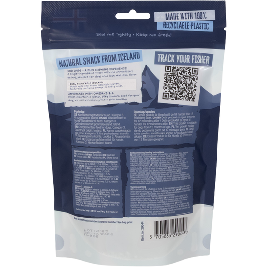 Treateaters Iceland Cod Skin Chips Large Bites 70 g
