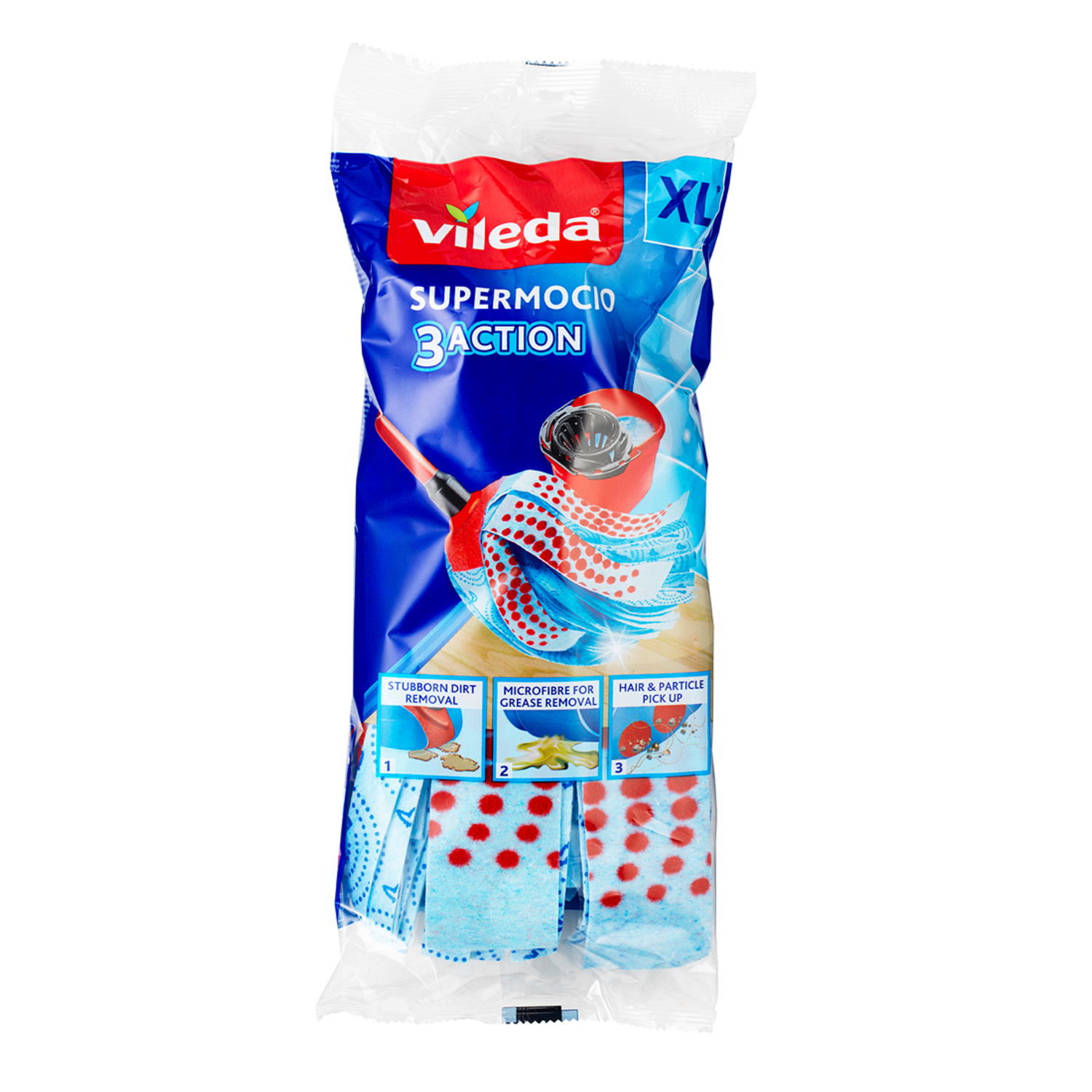 Alternativ bild 1 för Vileda 150730, Våtdukar för golvmoppar, Multifärg, Cellulosa, Polyamid, Polyester, 1 styck, 110 mm, 80 mm