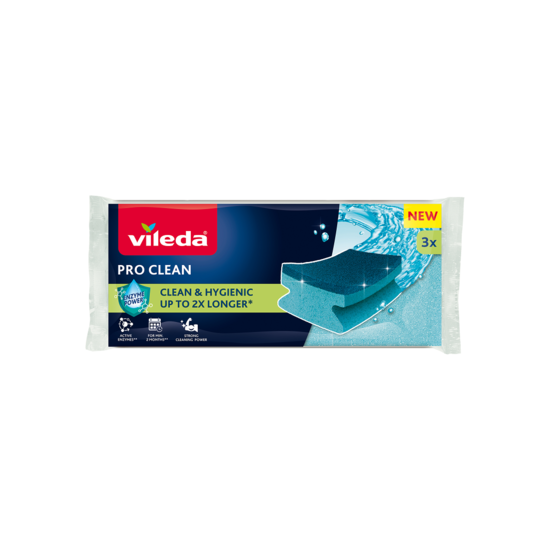 Vileda Pro Clean High Foam Skrubbsvamp 3 st