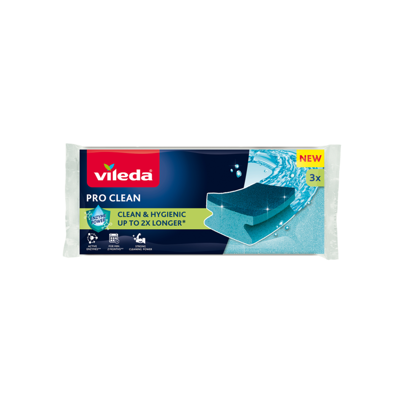 Vileda Pro Clean High Foam Skrubbsvamp 3 st