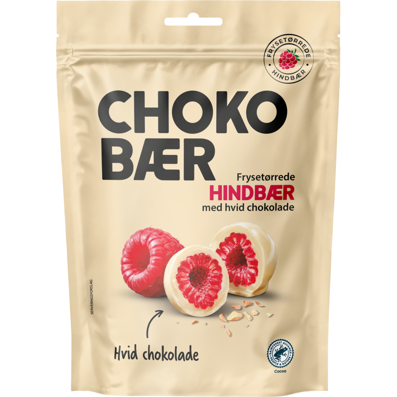 Nordthy Choco baer Frystorkade Hallon Vit Choklad 80 g