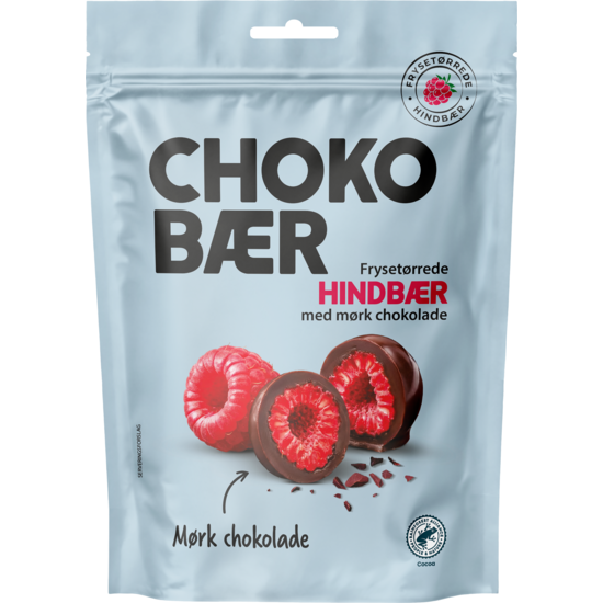 Nordthy Choco baer Frystorkade Hallon Mörk choklad 80 g