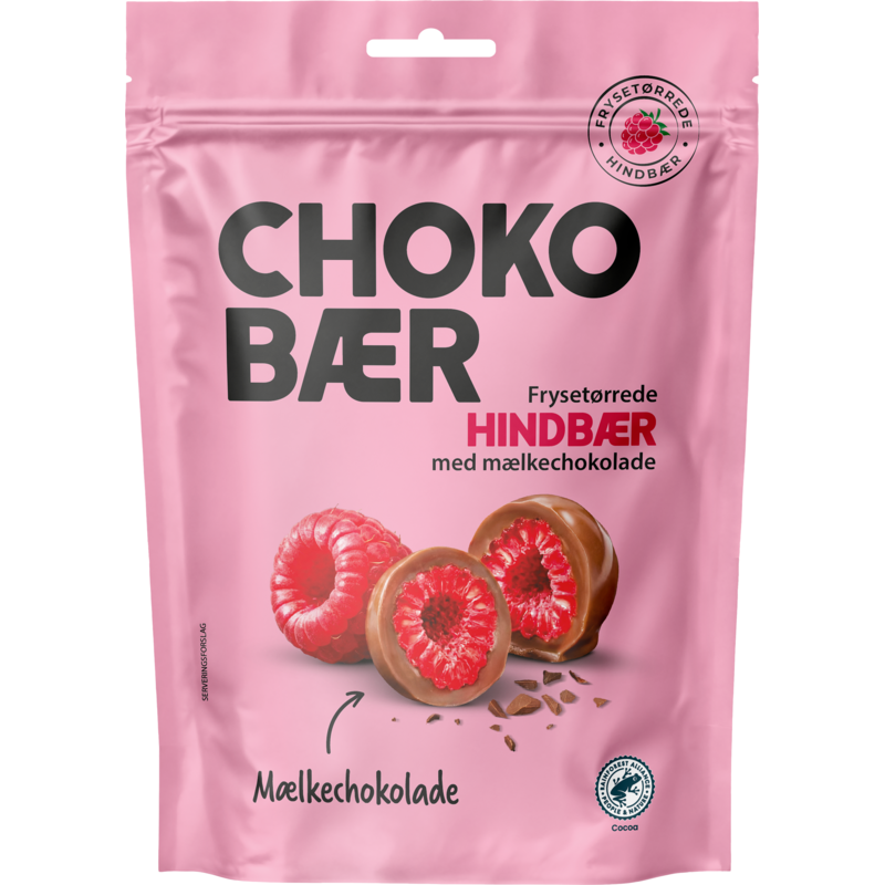 Nordthy Choco baer Frystorkade Hallon Mjölkchoklad 80 g