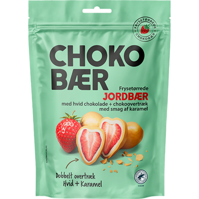 Nordthy Choco baer Frystorkade jordgubbar med Karamell 90 g