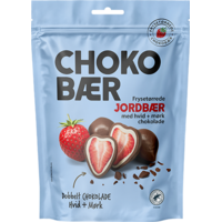 Nordthy Choco baer Frystorkade jordgubbar med Vit choklad & Mörk choklad 90 g