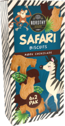 Nordthy Safari Biscuit Mörk choklad Barnkex 225 g