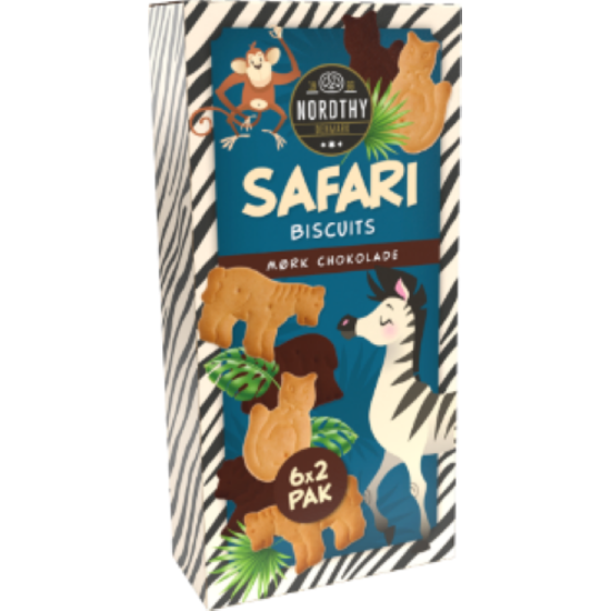 Nordthy Safari Biscuit Mörk choklad Barnkex 225 g
