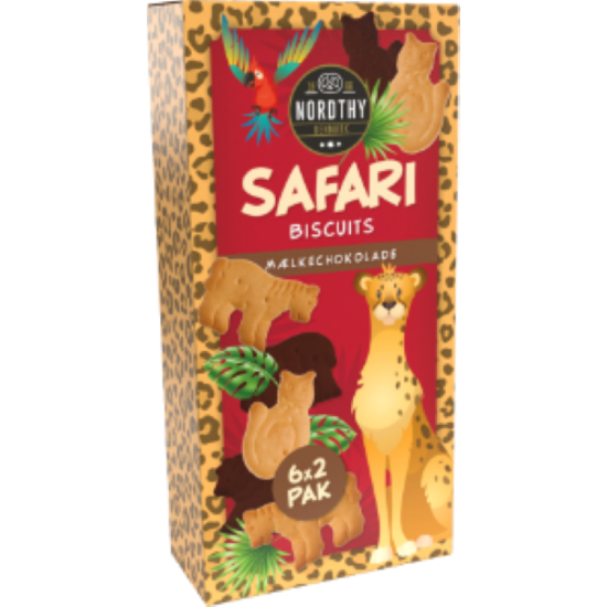 Nordthy Safari Biscuit Mjölkchoklad Barnkex 225 g
