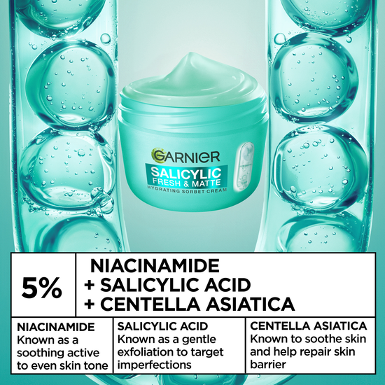 Garnier Salicylic Fresh & Matte Hydrating Sorbet Cream 85 ml