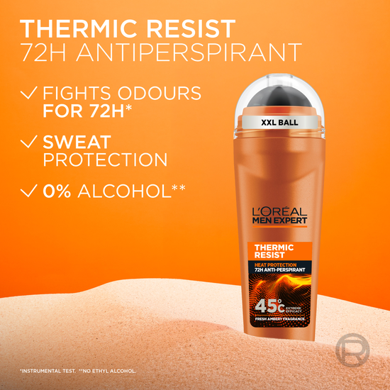 L'Oréal Paris Men Expert Thermic Resist Heat Protection 48H Anti-Perspirant Deodorant Roll-On 100 ml