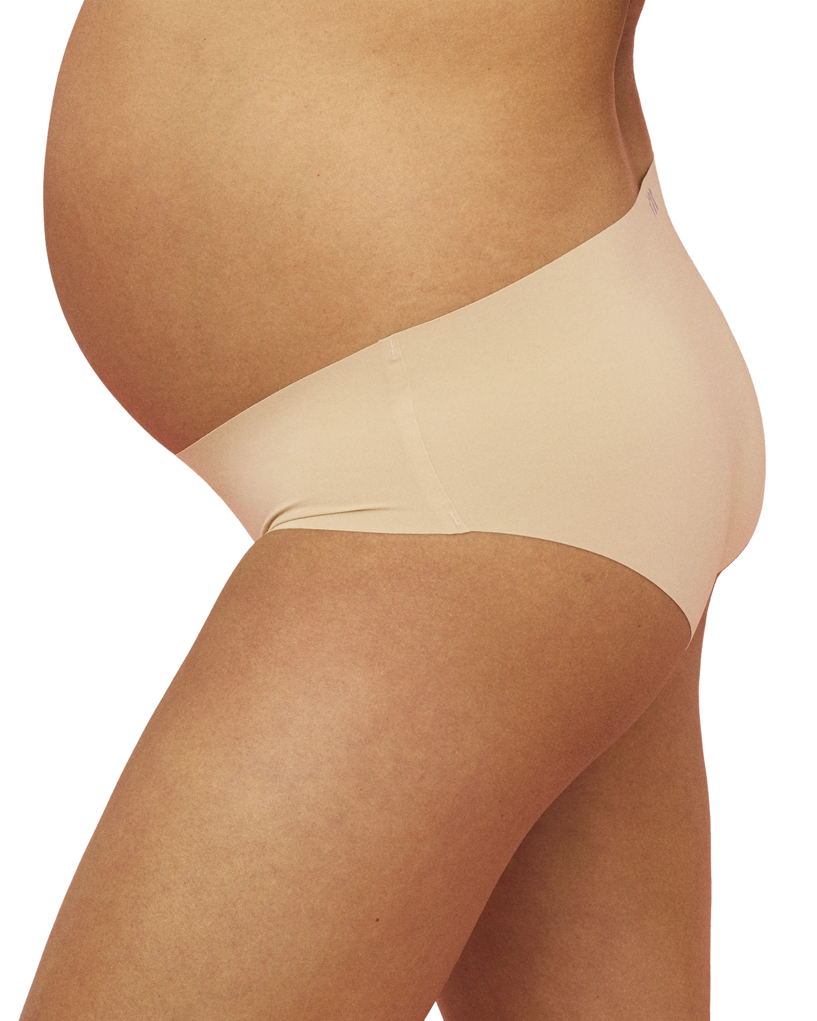 momkind Sömlösa gravidtrosor Sand S 2-pack
