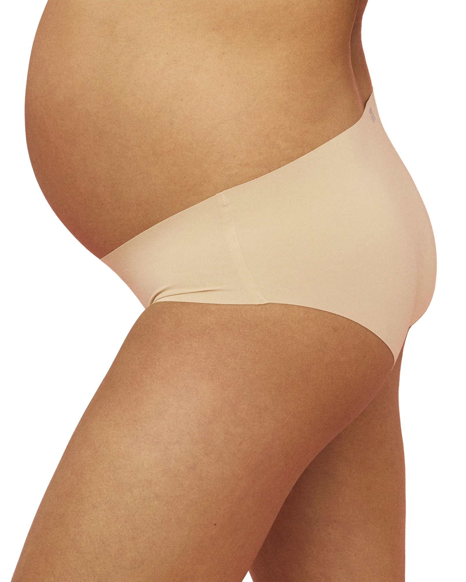 momkind Sömlösa gravidtrosor Sand L 2-pack