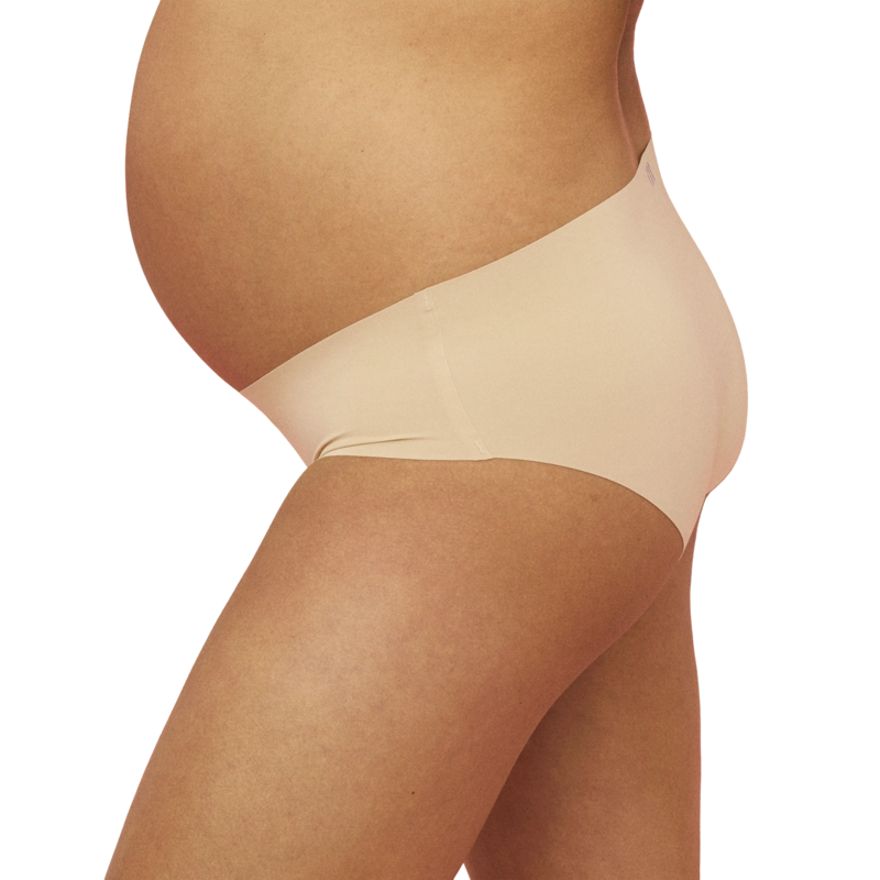 momkind Sömlösa gravidtrosor Sand L 2-pack