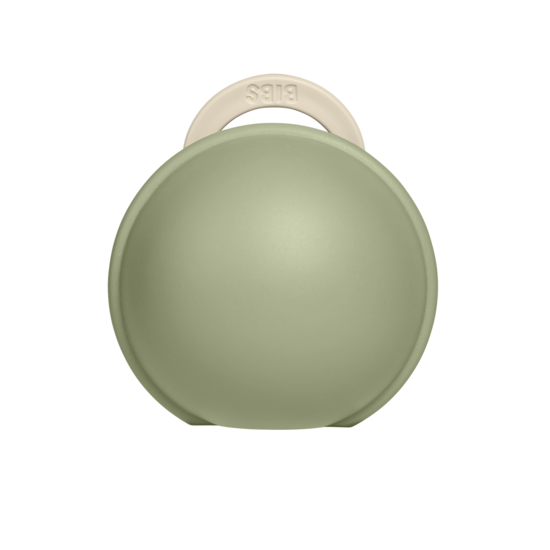 BIBS Colour Pacifier Round Latex Size 2 Ivory & Pacifier Case Mini Sage