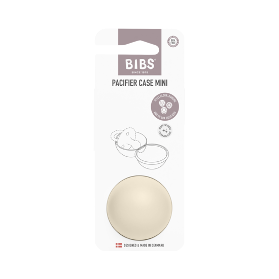 BIBS Pacifier Case Mini Ivory