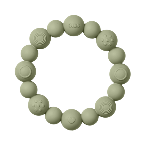 BIBS Teething Ring Beaded Sage