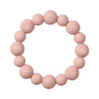 BIBS Teething Ring Beaded Blush