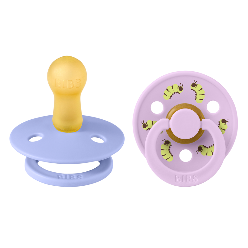 BIBS Studio Colour Caterpillar Mix Latex Size 2 Round Hush/Violet Sky 2-pack