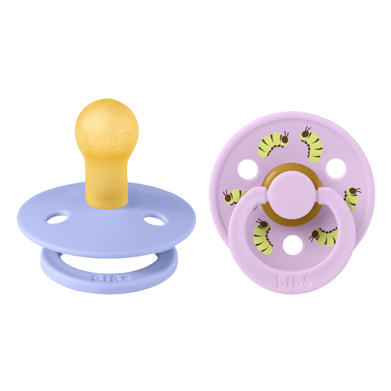 BIBS Studio Colour Caterpillar Mix Latex Size 1 Round Hush/Violet Sky 2-pack