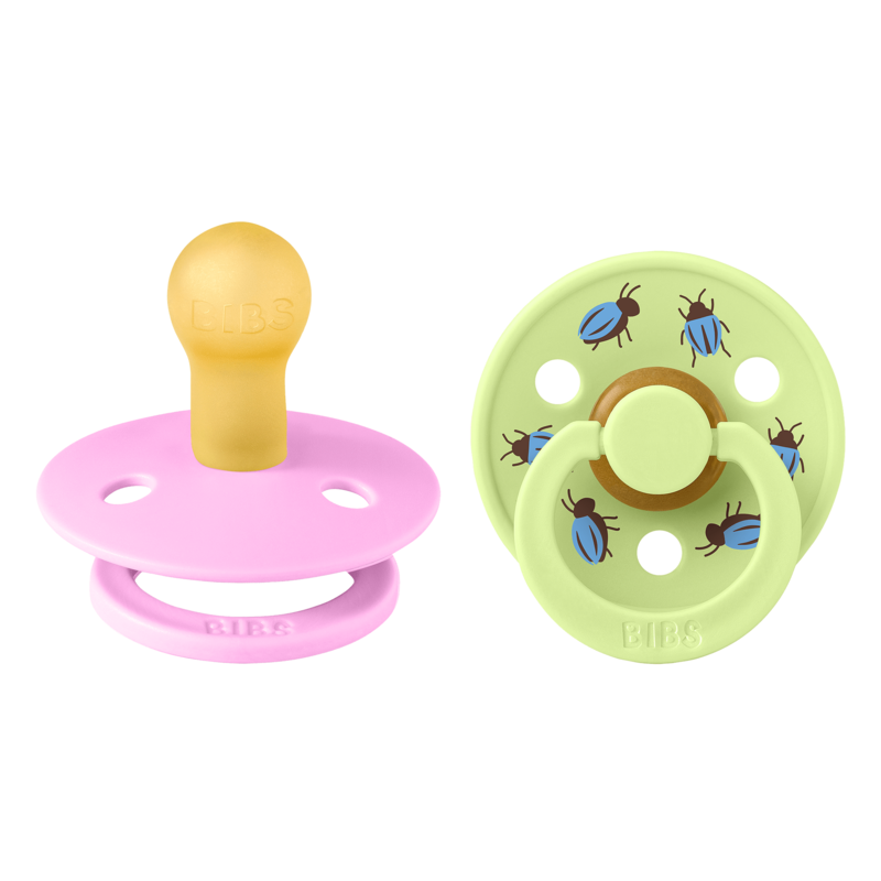 BIBS Studio Colour Beetle Mix Latex Size 1 Round Ballet/Matcha 2-pack