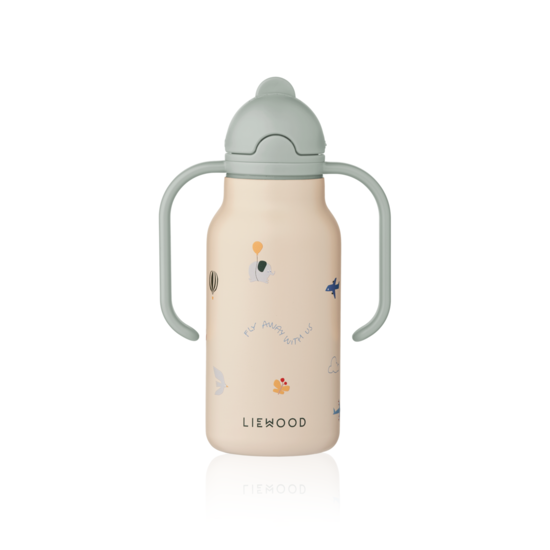 LIEWOOD Kimmie Sugrörsflaska Flying/Sandy 250 ml
