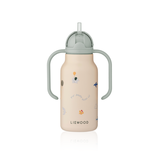LIEWOOD Kimmie Sugrörsflaska Flying/Sandy 250 ml