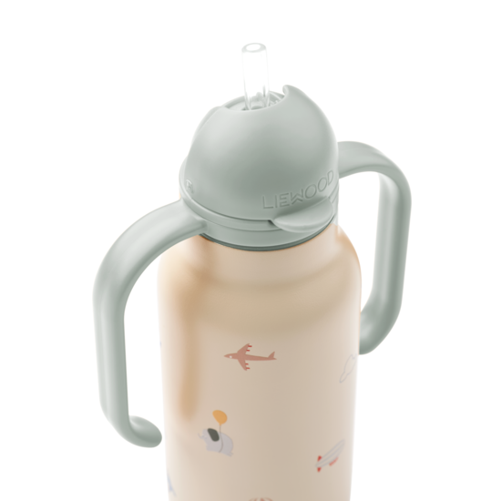LIEWOOD Kimmie Sugrörsflaska Flying/Sandy 250 ml