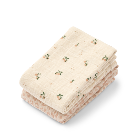 LIEWOOD Lewis Muslinfilt Mini Leo/Mini Peach Mix 2-Pack