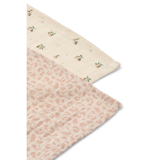 LIEWOOD Lewis Muslinfilt Mini Leo/Mini Peach Mix 2-Pack