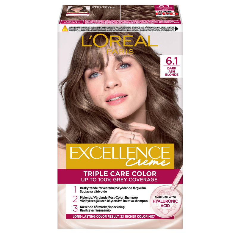 L"Oréal Paris Excellence Creme Permanent Hårfärg 6.1 Dark Ash Blonde'