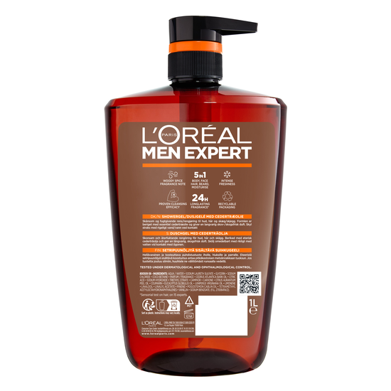 L'Oréal Paris Men Expert Barber Club Body, Hair & Beard Wash 1000 ml