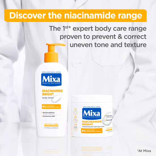 Mixa Niacinamide Bright Moisturizing Anti-Dark Spot Cream för mycket torr & matt hud 400 ml