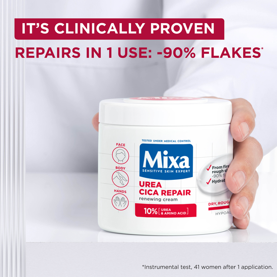 Mixa Urea Cica Repair Renewing Cream för torr, grov och sträv hud 400 ml