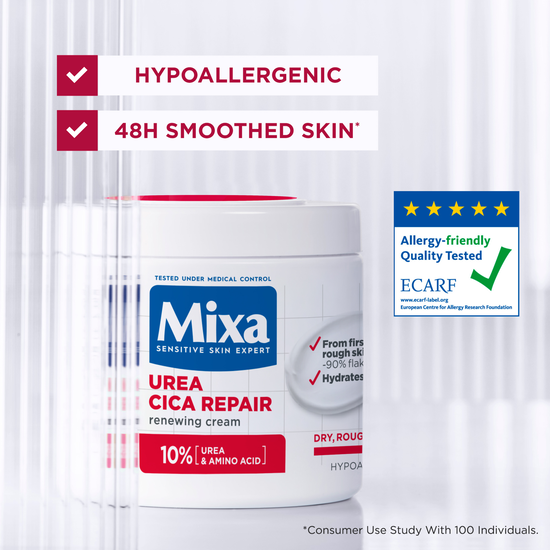 Mixa Urea Cica Repair Renewing Cream för torr, grov och sträv hud 400 ml