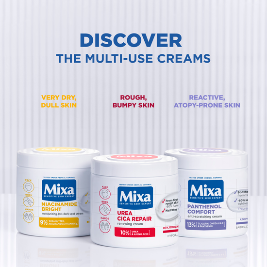 Mixa Urea Cica Repair Renewing Cream för torr, grov och sträv hud 400 ml