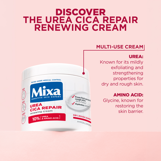 Mixa Urea Cica Repair Renewing Cream för torr, grov och sträv hud 400 ml