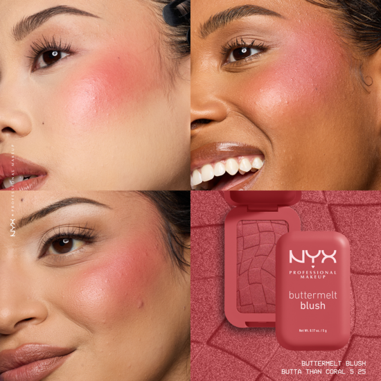 NYX Professional Makeup Buttermelt Blush 05.25 Butta Than Coral 5 g