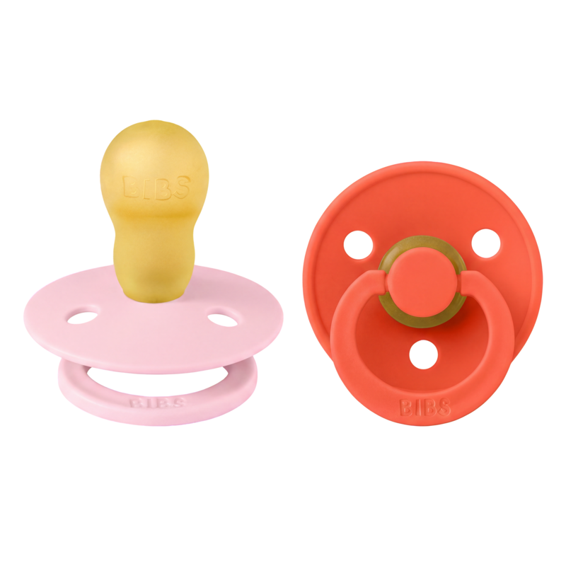 Köp 2 få 20% | BIBS Colour Latex Size 3 Baby Pink/Tango 2-pack