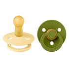 bibs-pacifier-colour-2-pack-latex-size-2-pale-butter-wasabi