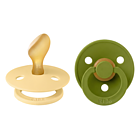 bibs-pacifier-colour-2-pack-anatomical-latex-size-2-pale-butter-wasabi